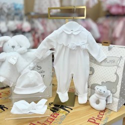 Baby Gi White Babygrow with Bow 