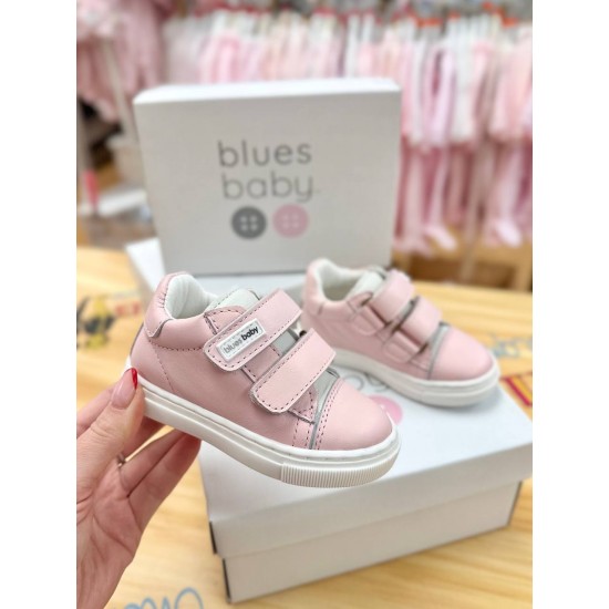 Blues Baby SS25 Girls Pink Velcro Shoe BB8004
