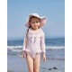 Caramelo Kids SS25 Girls Pink Long sleeved Tulle Frill Swimsuit UPF50 349401 Caramelo Kids SS25 Girls Pink Long sleeved Tulle Frill Swimsuit UPF50 349401