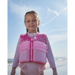 Caramelo Kids SS26 Girls Pink Safety Float Vest with Tulle Layering 359401 Caramelo Kids SS26 Girls Pink Safety Float Vest with Tulle Layering 359401