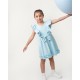 Caramelo Kids SS25 Girls Sky Blue Ruffle Dress 342178 Caramelo Kids SS25 Girls Sky Blue Ruffle Dress 342178
