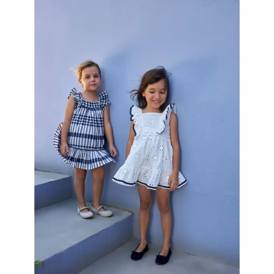 Tutto Piccolo SS25 Navy Dress 3201 Tutto Piccolo SS25 Navy Dress 3201