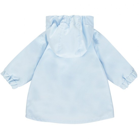 Emile et Rose SS25 Pale Blue Microfibre Jacket with plain hood and pockets 9312PB Emile et Rose SS25 Pale Blue Microfibre Jacket with plain hood and pockets 9312PB