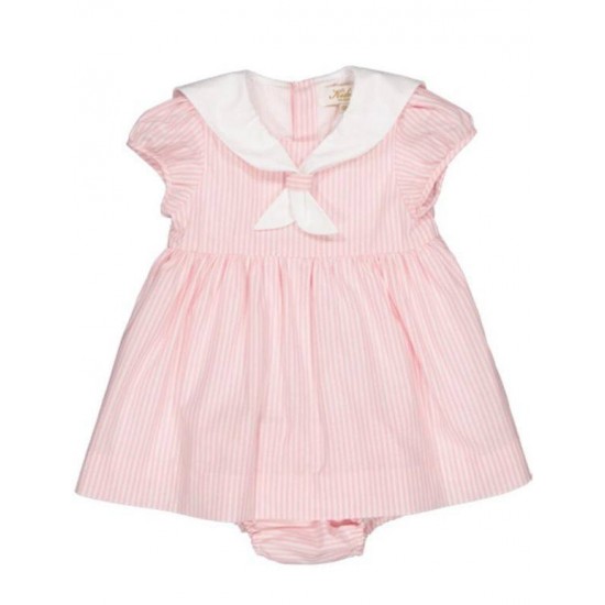 Kidiwi SS25 Girls Pink Striped Dress and pants set 34226 Kidiwi SS25 Girls Pink Striped Dress and pants set 34226