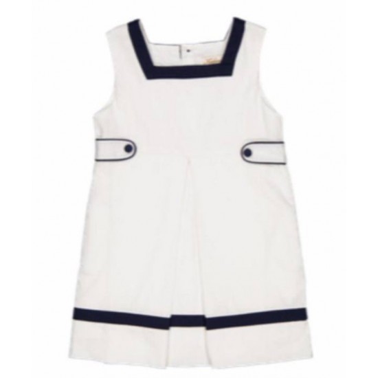 Kidiwi SS25 Girls White-Navy Dress 34132 Kidiwi SS25 Girls White-Navy Dress 34132