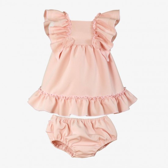 Miranda SS25 Girls Peach Dress and Jam Pants Set 130-VB Miranda SS25 Girls Peach Dress and Jam Pants Set 130-VB