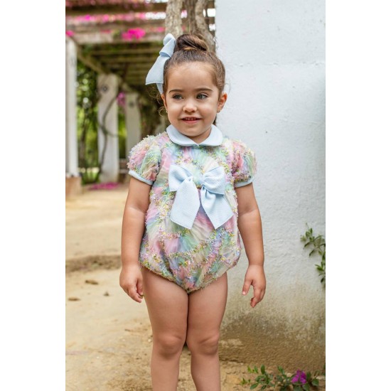 Naxos SS25 Girls Blue Romper Set 7501