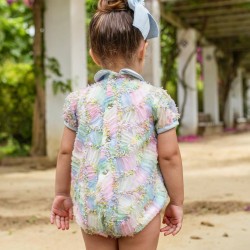 Naxos SS25 Girls Blue Romper Set 7501