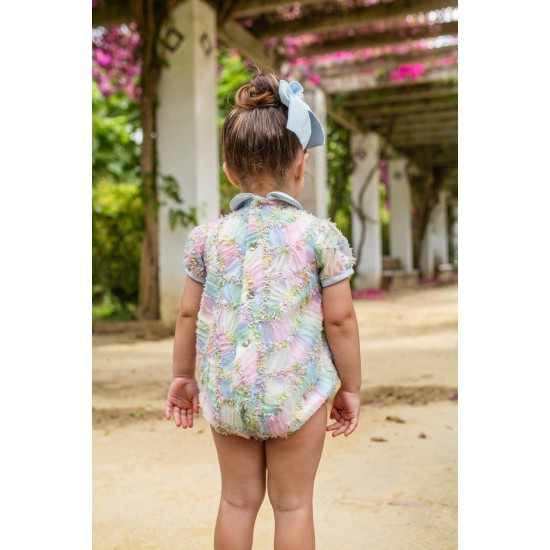 Naxos SS25 Girls Blue Romper Set 7501
