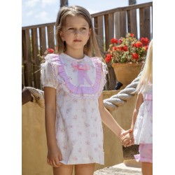 Rochy SS25 - Girls White and Pink Summer DRESS 25378 Rochy SS25 - Girls White and Pink Summer DRESS 25378