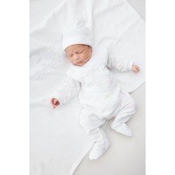 Tutto Piccolo SS25 - Optical White Babygrow - 1400