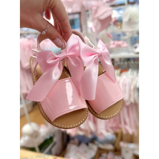 Girls Pink bow Sandal Shoe Girls Pink bow Sandal Shoe