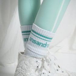 Ansandro Mint Half Crew Socks