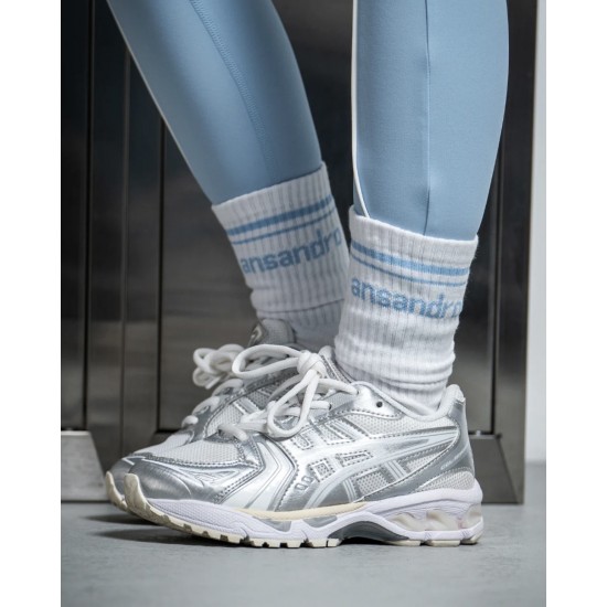 Ansandro Powder Blue Half Crew Socks