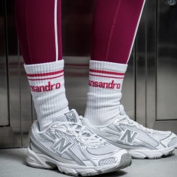 Ansandro Raspberry Half Crew Socks