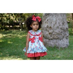 Babine green/red floral dress Babine green/red floral dress