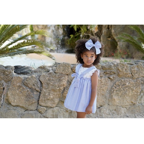 Babine blue striped sailor style dress