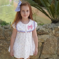 Babine white/navy sailor style dress