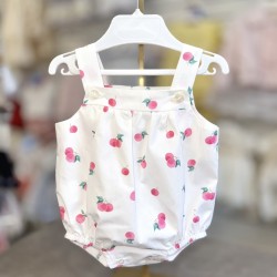 Babydif Girls White cotton romper 866071
