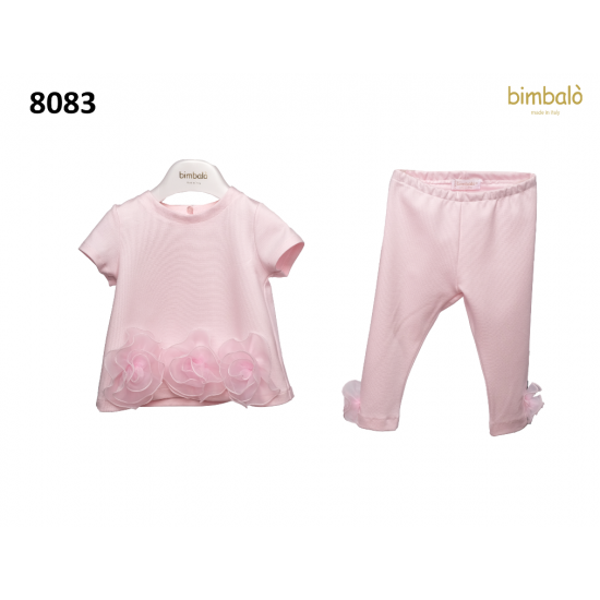Bimbalò SS26 Girls Pink Leggings Set 8083