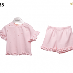 Bimbalò SS26 Girls Pink 2 Pc Short Set 8085