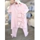 Bimbalò SS26 Girls Pink Leggings Set with bow  8084