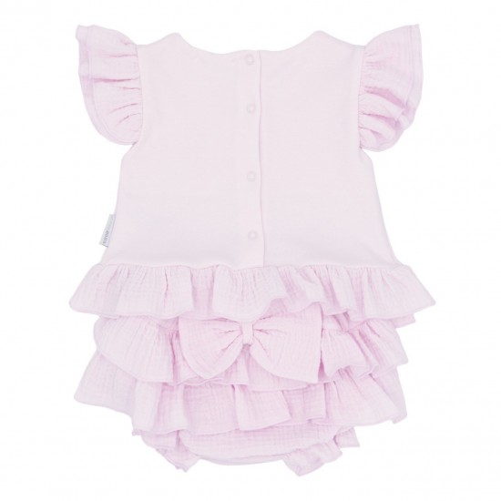 Blues Baby SS26 Girls Pink Frilly Jam Pant Set BB3050 Blues Baby SS26 Girls Pink Frilly Jam Pant Set BB3050