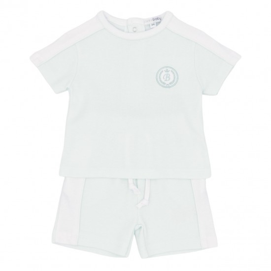 Blues Baby SS26 Boys Mint T-shirt and Short Set BB3035