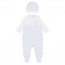 Blues Baby SS26 Boys Blue all in one with hat BB2278 Blues Baby SS26 Boys Blue all in one with hat BB2278