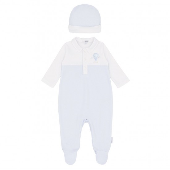 Blues Baby SS26 Boys Blue all in one with hat BB2278
