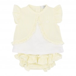 Blues Baby SS26 Girls Lemon Frilly Jam Pant Set BB2271