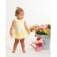 Caramelo Kids SS26 Lemon Frill Waist Woven Romper 0315253