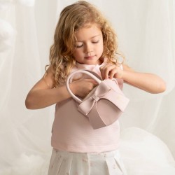Caramelo Kids SS26 Girls Pink Handbag with Bow 299403