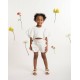 Caramelo Kids SS26 White Neutrals Frill Short Set 035334