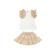 Caramelo Kids SS26 Gold Occasion Bow Skirt Set 0122185 Caramelo Kids SS26 Gold Occasion Bow Skirt Set 0122185