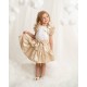 Caramelo Kids SS26 Gold Occasion Bow Skirt Set 0122185 Caramelo Kids SS26 Gold Occasion Bow Skirt Set 0122185