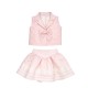 Caramelo Kids SS26 Pink Occasion Bow Top Skirt Set 0122181