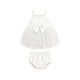 Caramelo Kids SS26 Ivory Baby Strappy Party Dress 0321258 Caramelo Kids SS26 Ivory Baby Strappy Party Dress 0321258