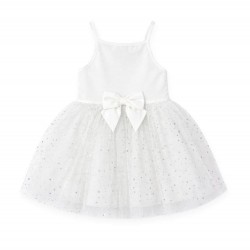 Caramelo Kids SS26 Ivory Strappy Party Dress 0321256