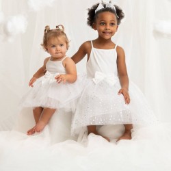 Caramelo Kids SS26 Ivory Strappy Party Dress 0321256