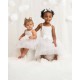 Caramelo Kids SS26 Ivory Baby Strappy Party Dress 0321258 Caramelo Kids SS26 Ivory Baby Strappy Party Dress 0321258