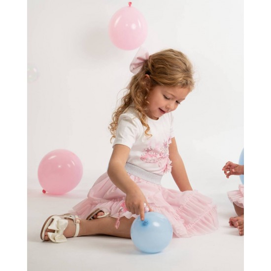 Caramelo Kids SS26 Pink Perfume Graphic Skirt Set 3453114 Caramelo Kids SS26 Pink Perfume Graphic Skirt Set 3453114