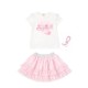 Caramelo Kids SS26 Pink Perfume Graphic Skirt Set 3453114 Caramelo Kids SS26 Pink Perfume Graphic Skirt Set 3453114