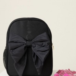 Caramelo Kids Black Backpack with Bow 299401