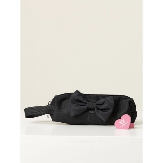 Caramelo Kids Black Pencil Case with Bow 299406