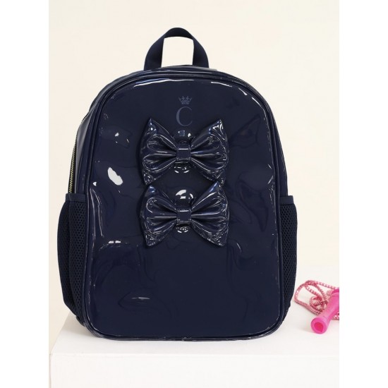 Caramelo Kids Navy Patent School Bag 299902