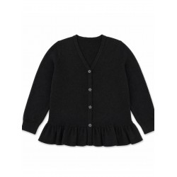 Caramelo Kids Black School Frill Edge Cardigan 2051179