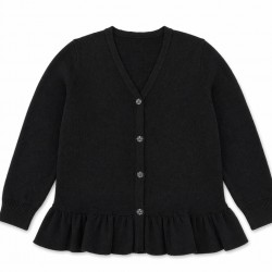 Caramelo Kids Black School Frill Edge Cardigan 2051179
