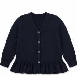 Caramelo Kids Navy School Frill Edge Cardigan 2051179