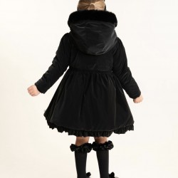 Caramelo Kids Girls Black School Twill Coat 342396 Caramelo Kids Girls Black School Twill Coat 342396
